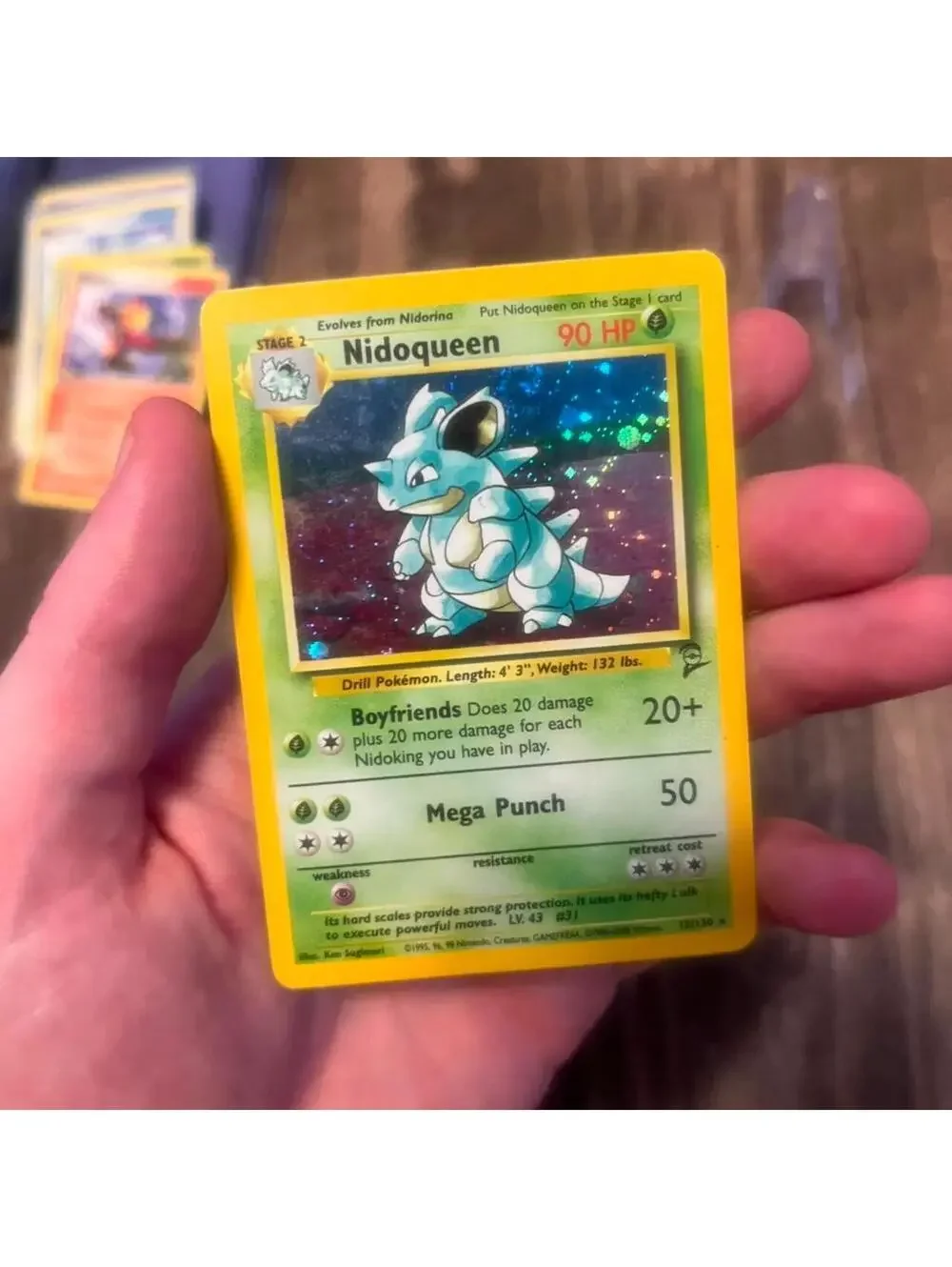 Nidoqueen 12/130 Holo Rare - Base Set 2 2000 Vintage Wizards Holo